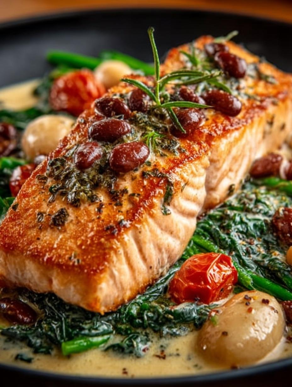 Creamy One Pan Salmon: An Incredible 35-Minute Meal - Creamy One Pan Salmon - additional detail