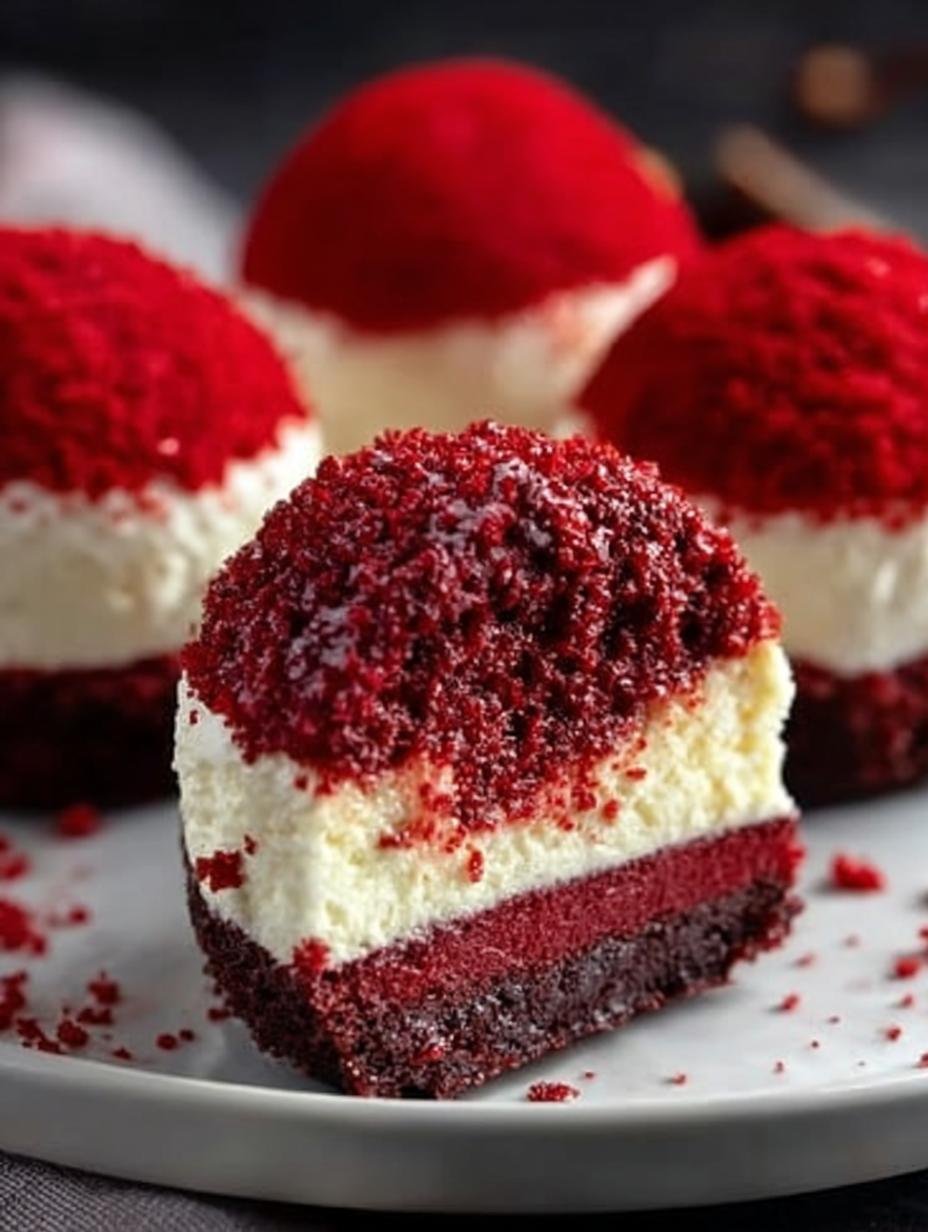 Decadent Red Velvet Cheesecake Bites to Savor - Decadent Red Velvet Cheesecake - additional detail