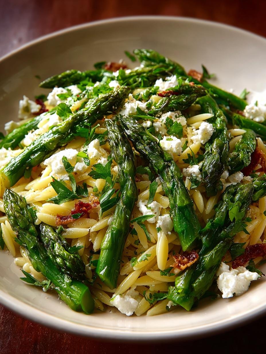 Delicious Orzo with Asparagus Feta in 25 Minutes 2 Delicious Orzo with Asparagus Feta in 25 Minutes - Orzo with Asparagus Feta - main visual representation
