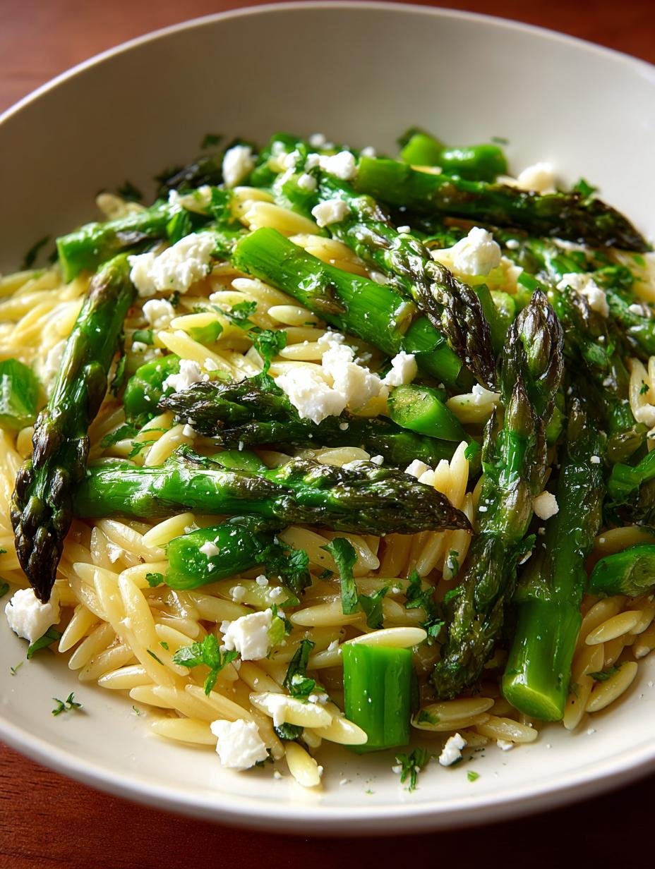 Delicious Orzo with Asparagus Feta in 25 Minutes 1 Orzo with Asparagus Feta
