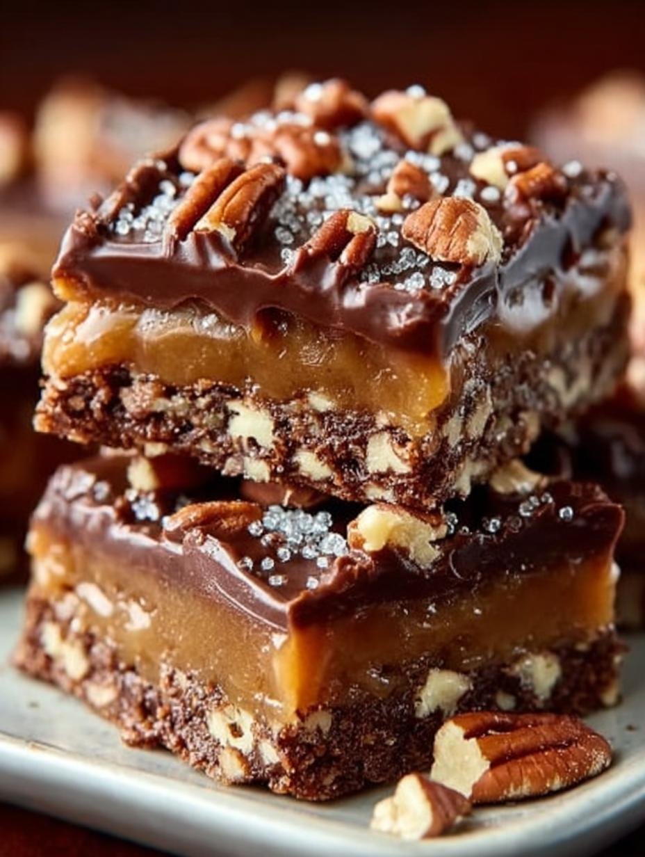 Pecan Turtle Bars with Caramel & Chocolate Delight 2 Pecan Turtle Bars with Caramel & Chocolate Delight - Pecan Turtle Bars with - main visual representation