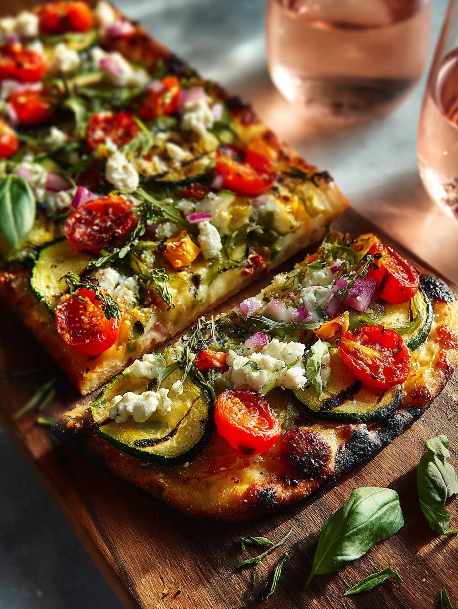 Delicious Summer Veggie Flatbread with Fresh Ingredients 2 Delicious Summer Veggie Flatbread with Fresh Ingredients - Summer Veggie Flatbread - main visual representation