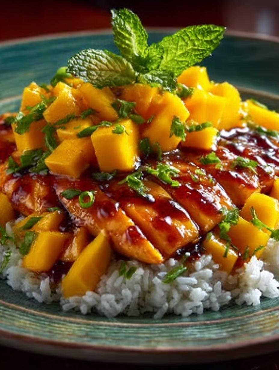 Sweet Savory Asian Mango Glazed Chicken: 7 Incredible Steps - Sweet Savory Asian Mango - main visual representation