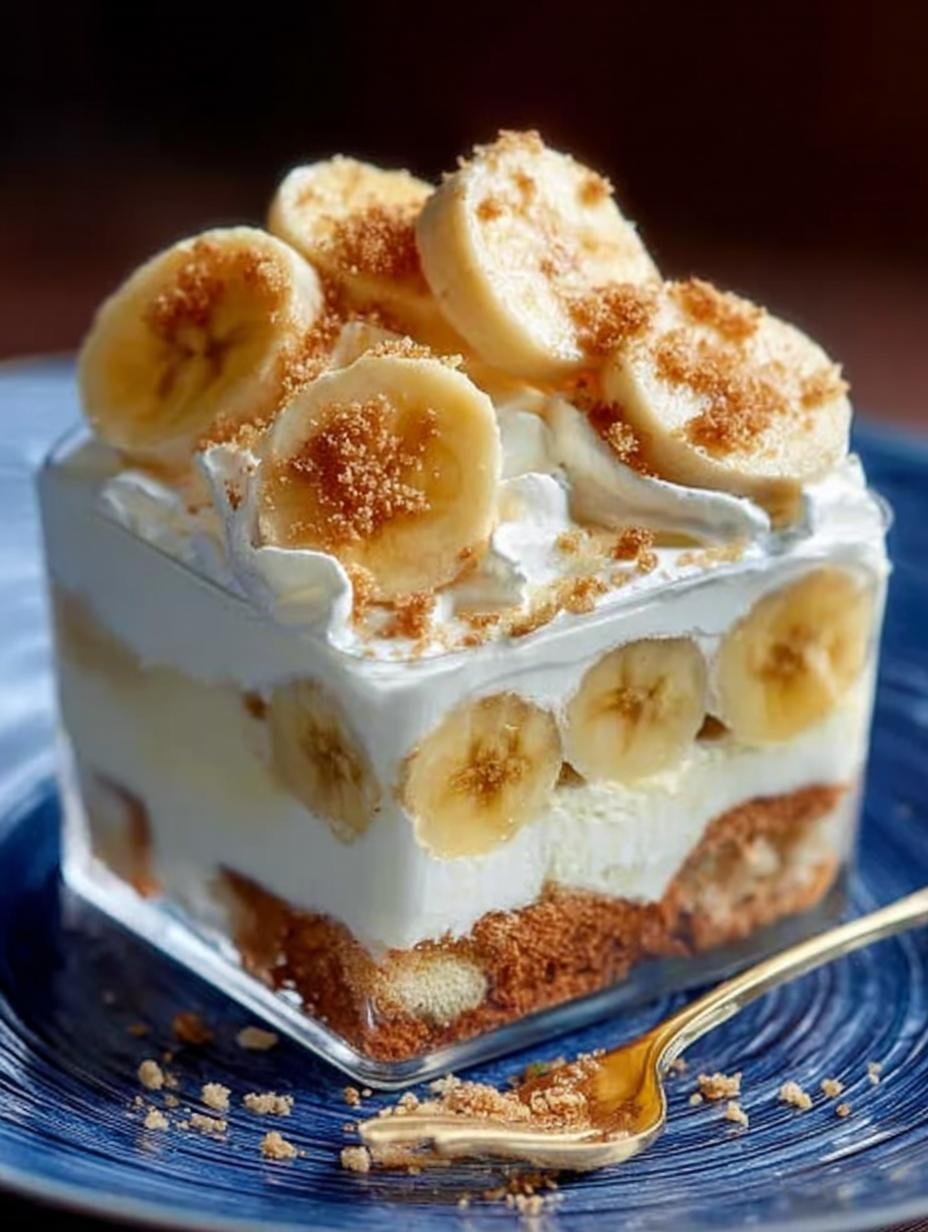 Irresistible Banana Pudding with Chessman layered dessert in a trifle bowl