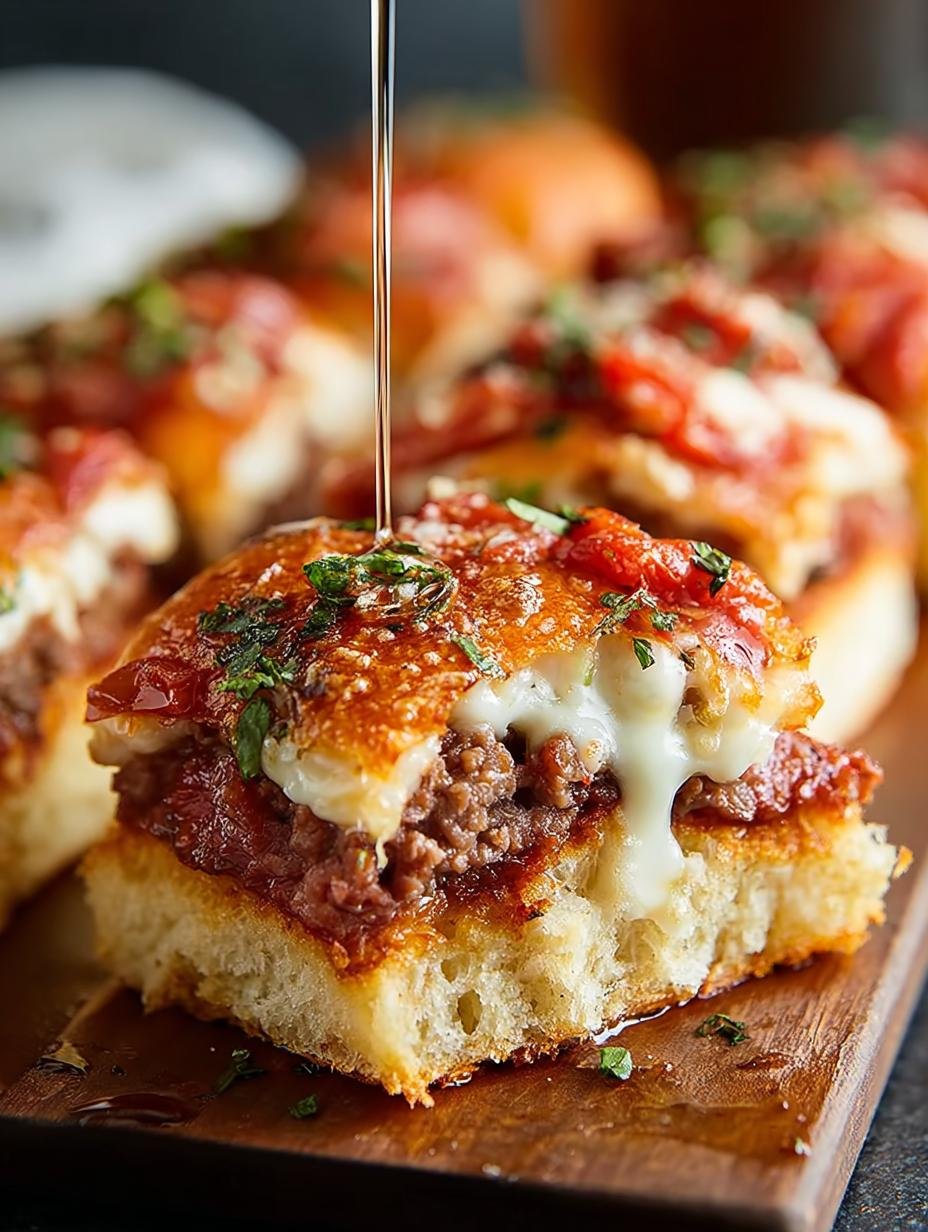 Beef Pizza Sliders Meal: 12 Irresistibly Cheesy Bites - Beef Pizza Sliders Meal - additional detail