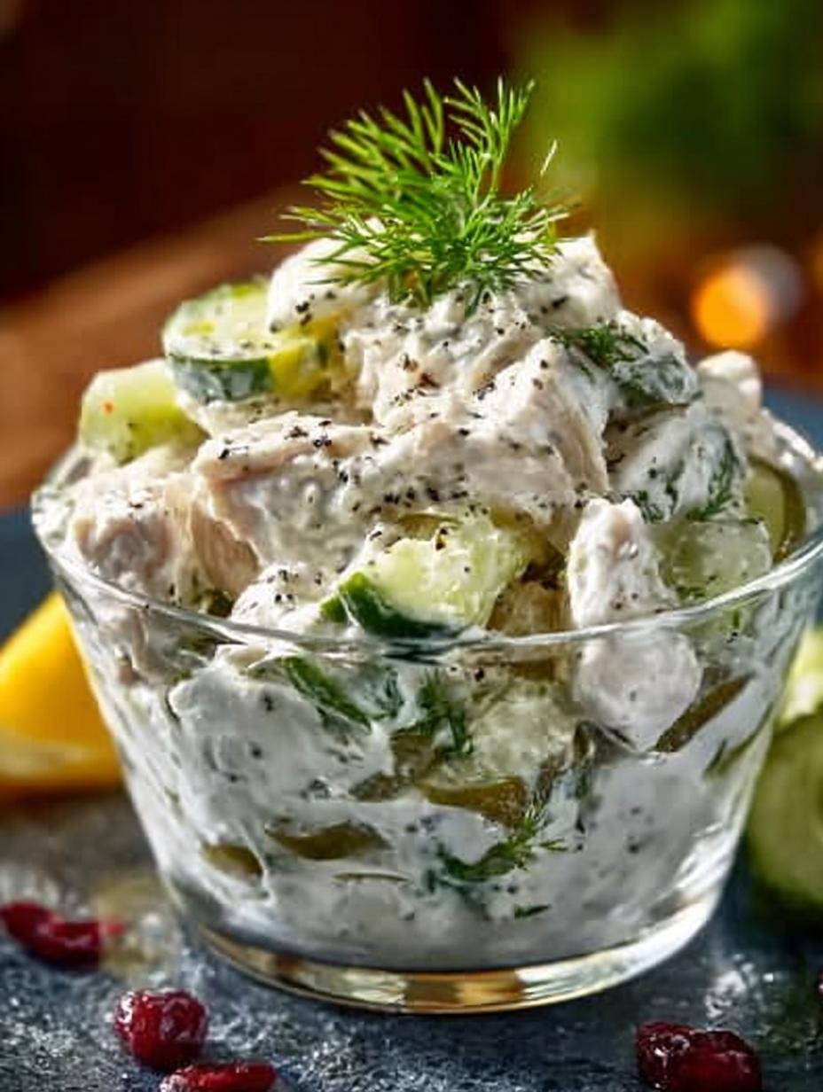 Delicious Dill Pickle Chicken Salad Recipe You Need - Dill Pickle Chicken Salad - main visual representation