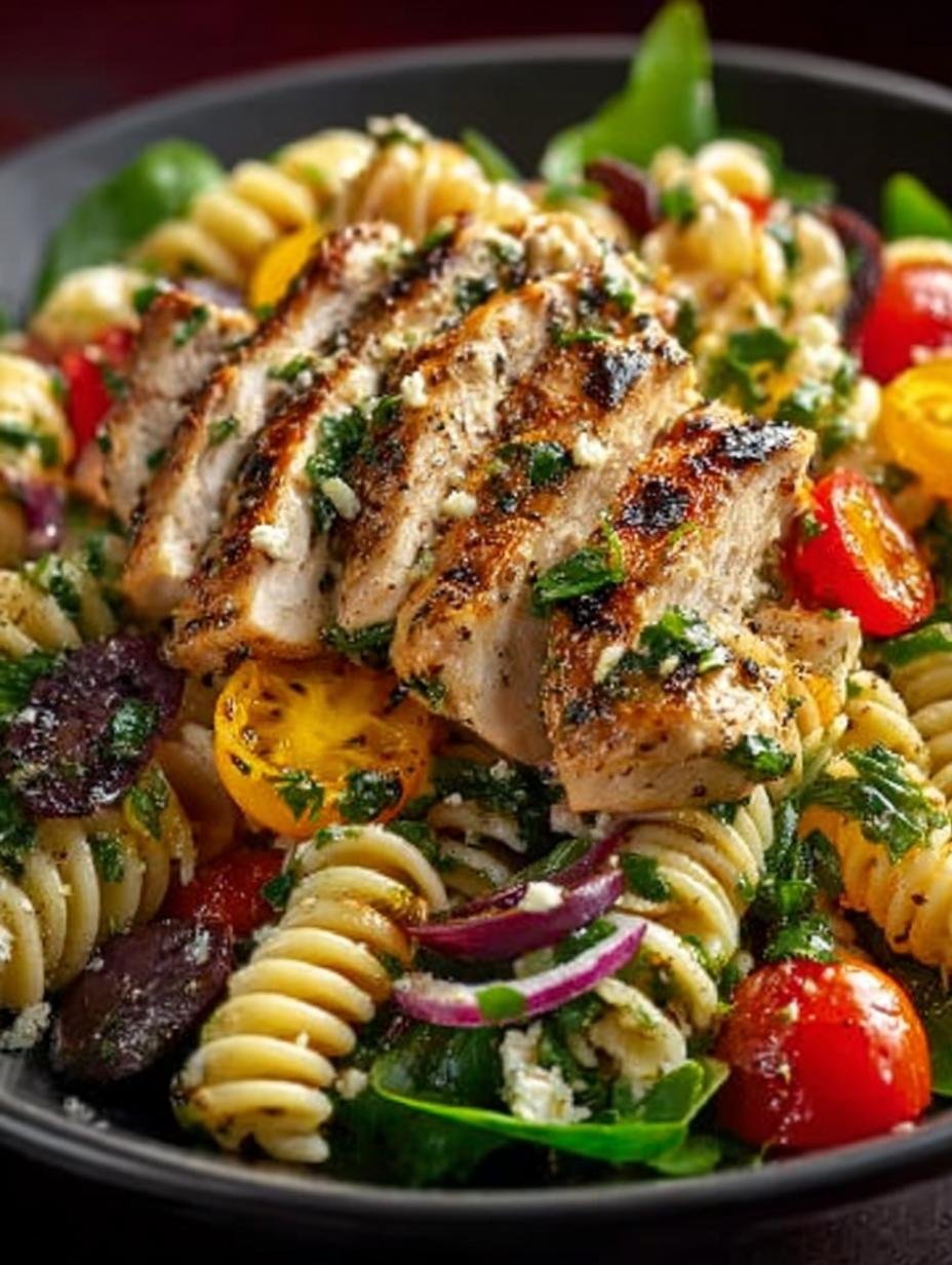 Mediterranean Chicken Pasta Salad: 7 Irresistible Flavors - Mediterranean Chicken Pasta Salad - additional detail