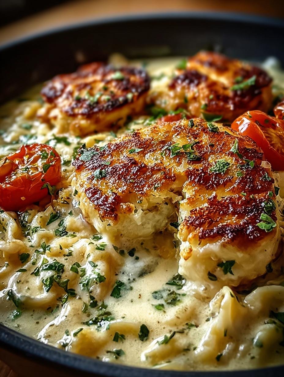 One Pan Creamy Parmesan Chicken & Rice for Dinner