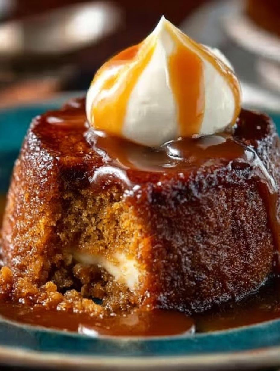 Pumpkin Pudding Cake with Brown Sugar Caramel Sauce