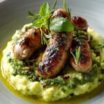 Sausages with Pesto Mash